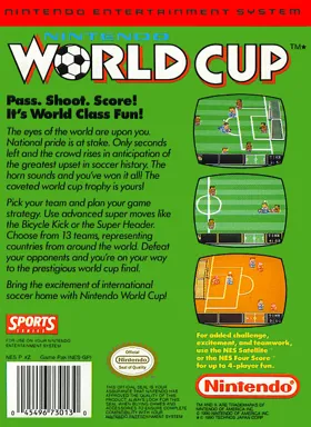Nintendo World Cup (USA) box cover back